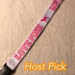 ✅HOST Pick✅ White Love Pink Lanyard, NWOT